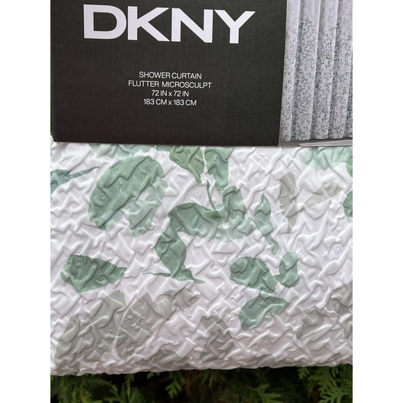 Dkny Bath Dkny Flutter Microsculpt Shower Curtain Green Gray Floral